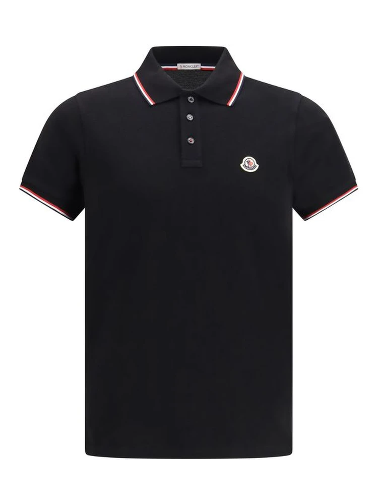 Black Cotton Polo Shirt