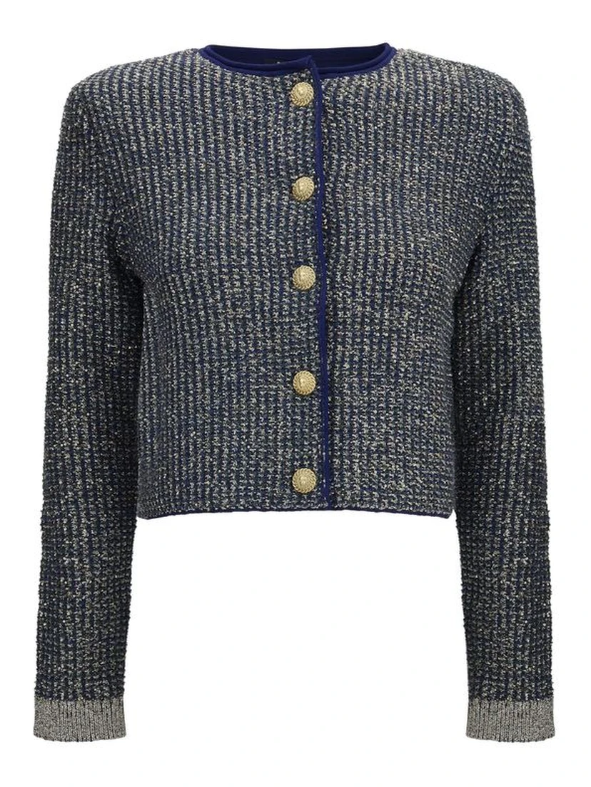 Blue Polyamide Cardigan