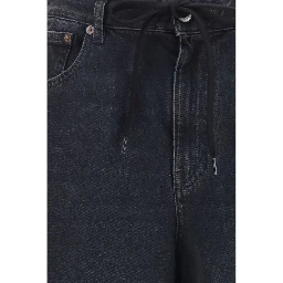 Black Cotton Relaxed Fit Jeans