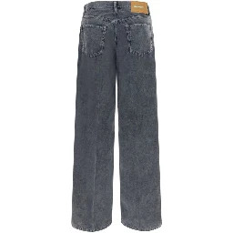 Gray Cotton Casual Pants