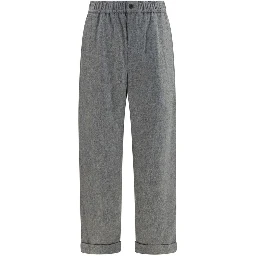 Gray Wool Oves Aries Casual Pants