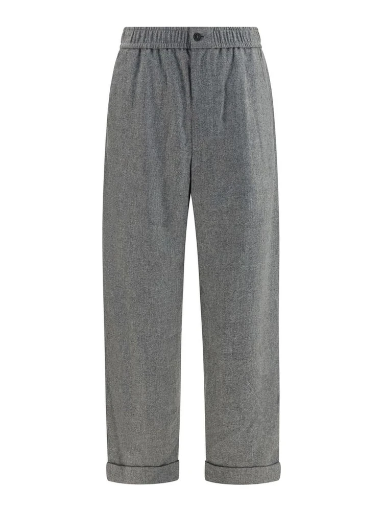 Gray Wool Oves Aries Casual Pants