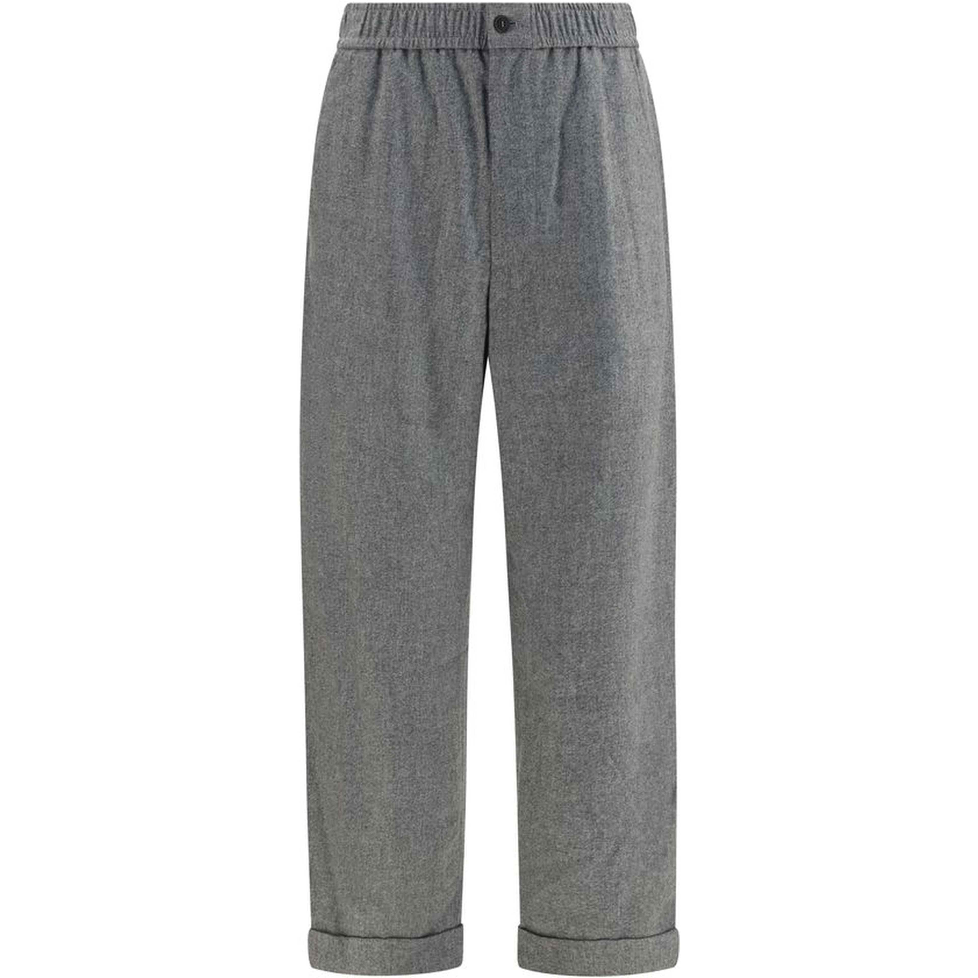 Gray Wool Oves Aries Casual Pants