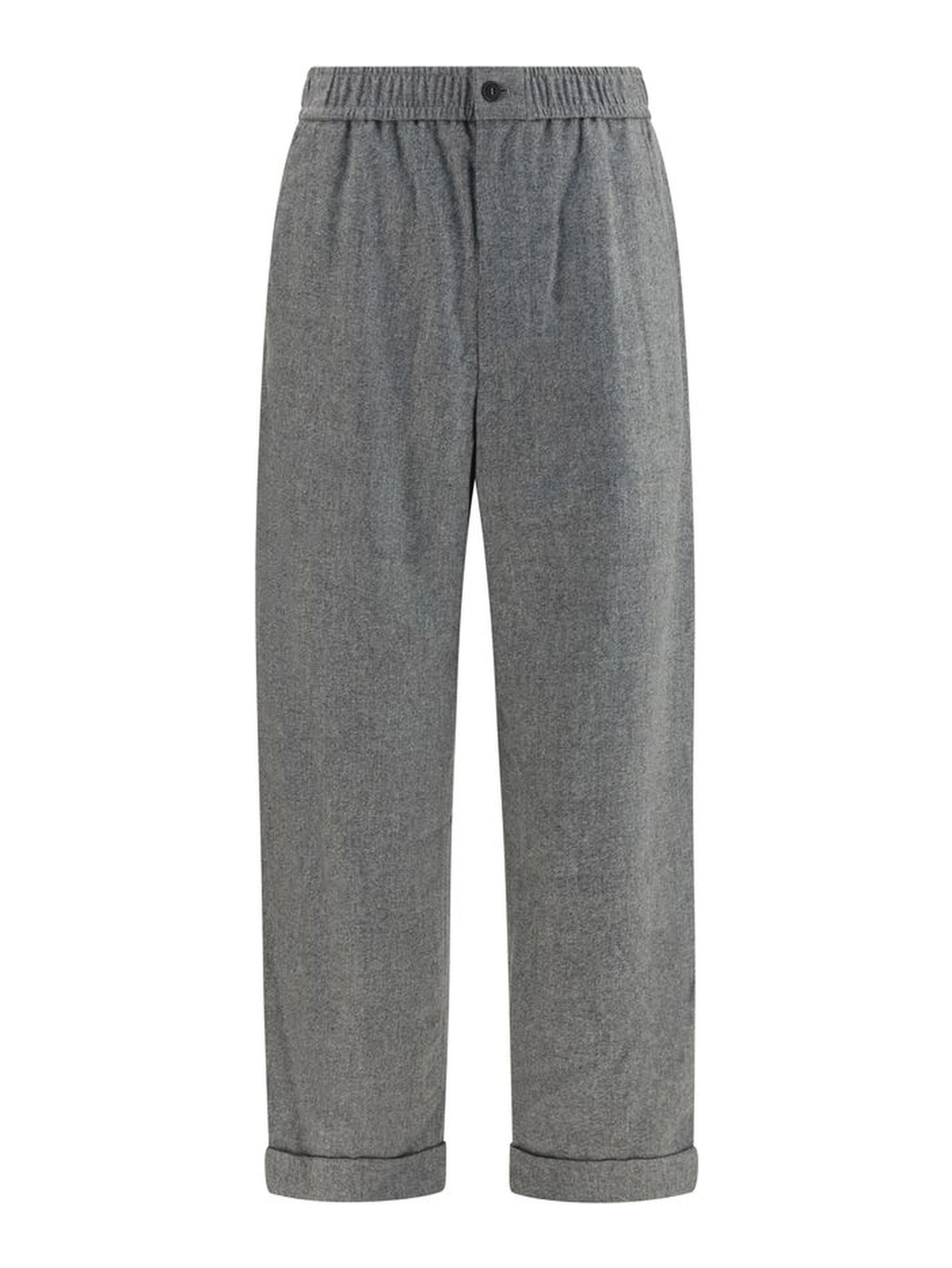 Gray Wool Oves Aries Casual Pants