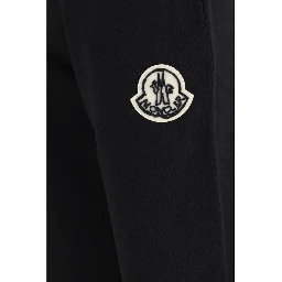 Black Cotton Athletic Pants