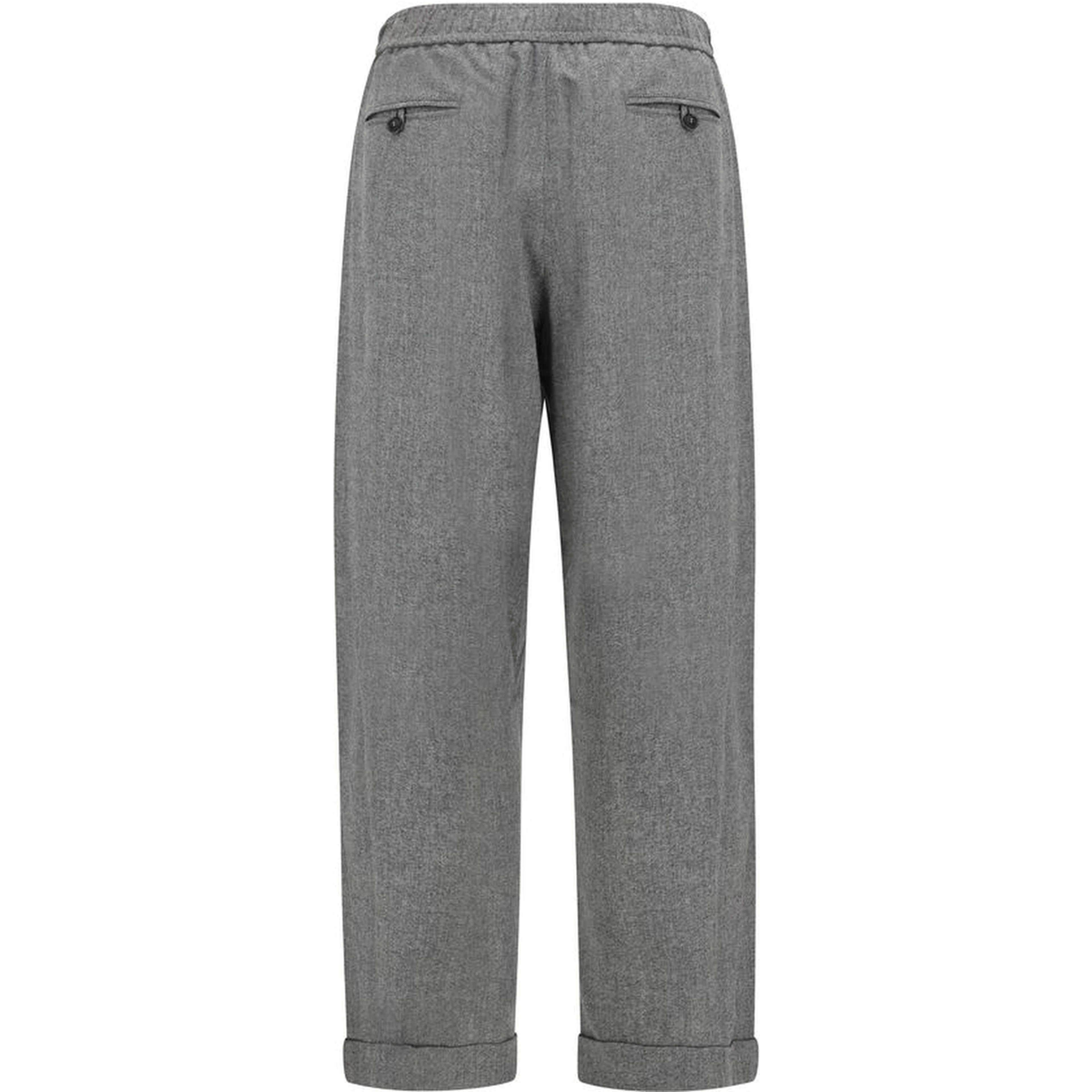 Gray Wool Oves Aries Casual Pants