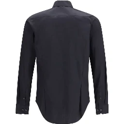 Black Cotton Dress Shirt