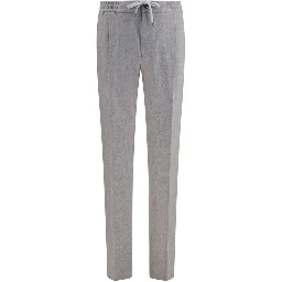 Gray Wool Oves Aries Casual Pants