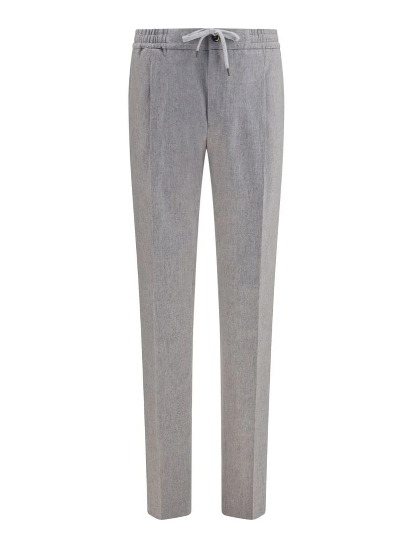 Gray Wool Oves Aries Casual Pants
