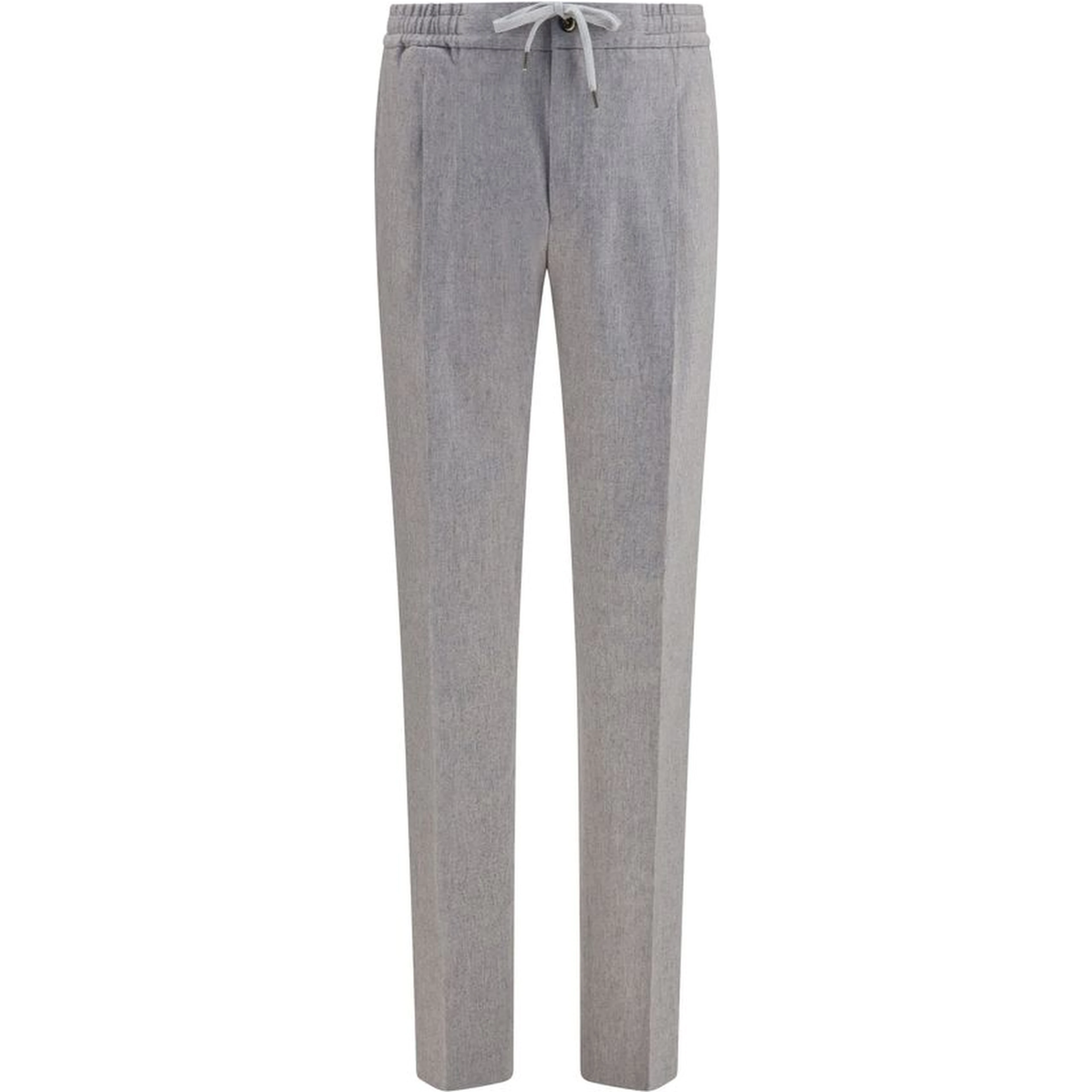 Gray Wool Oves Aries Casual Pants