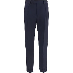 Blue Wool Oves Aries Casual Pants