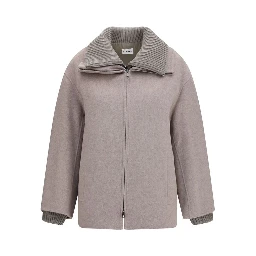 Beige Wool Oves Aries Full-Length Jacket