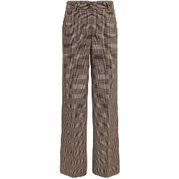 Brown Wool Oves Aries Casual Pants