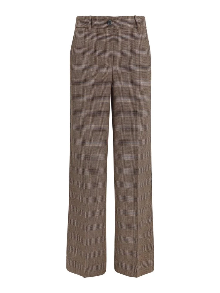 Brown Wool Oves Aries Casual Pants