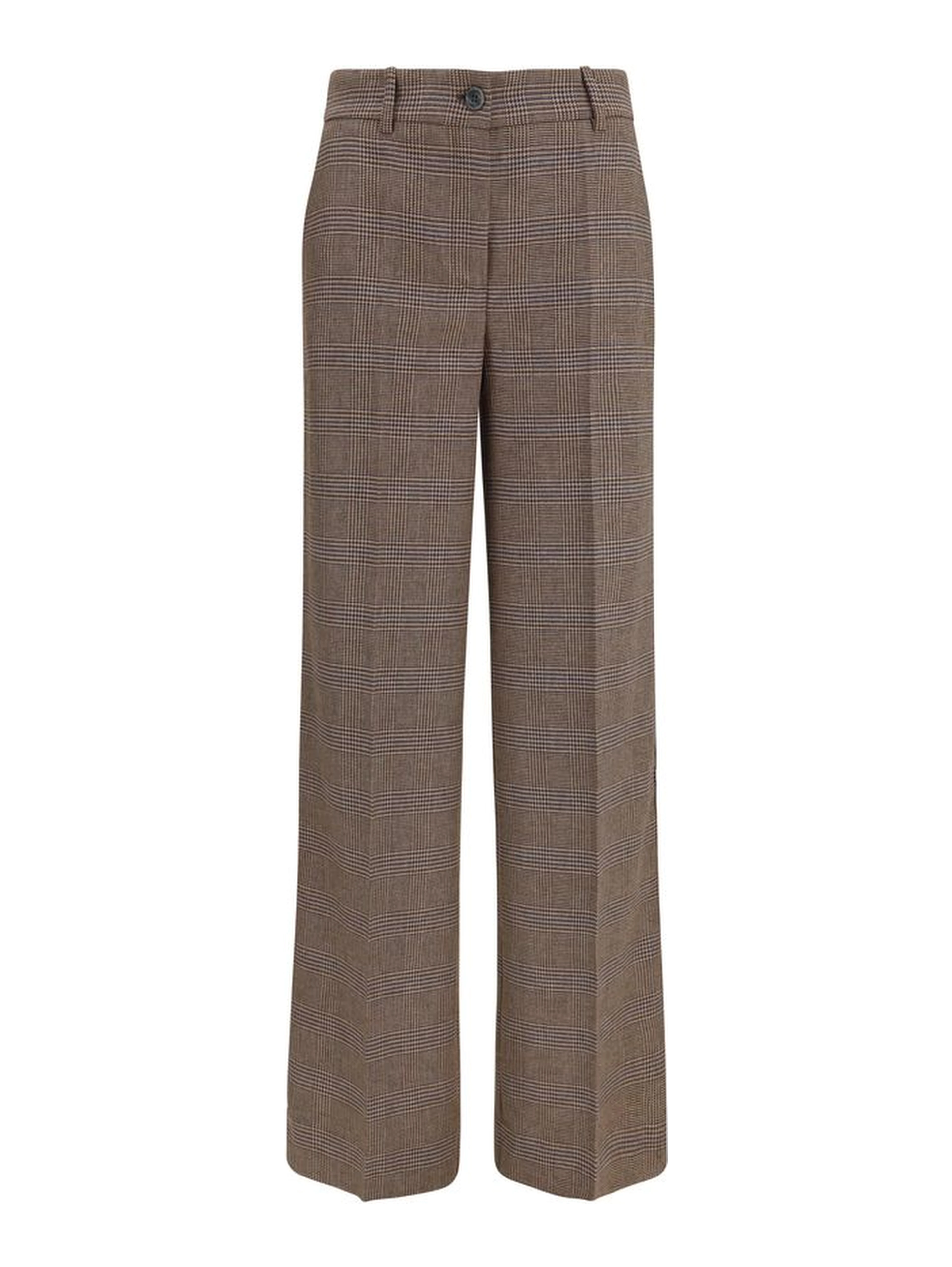 Brown Wool Oves Aries Casual Pants