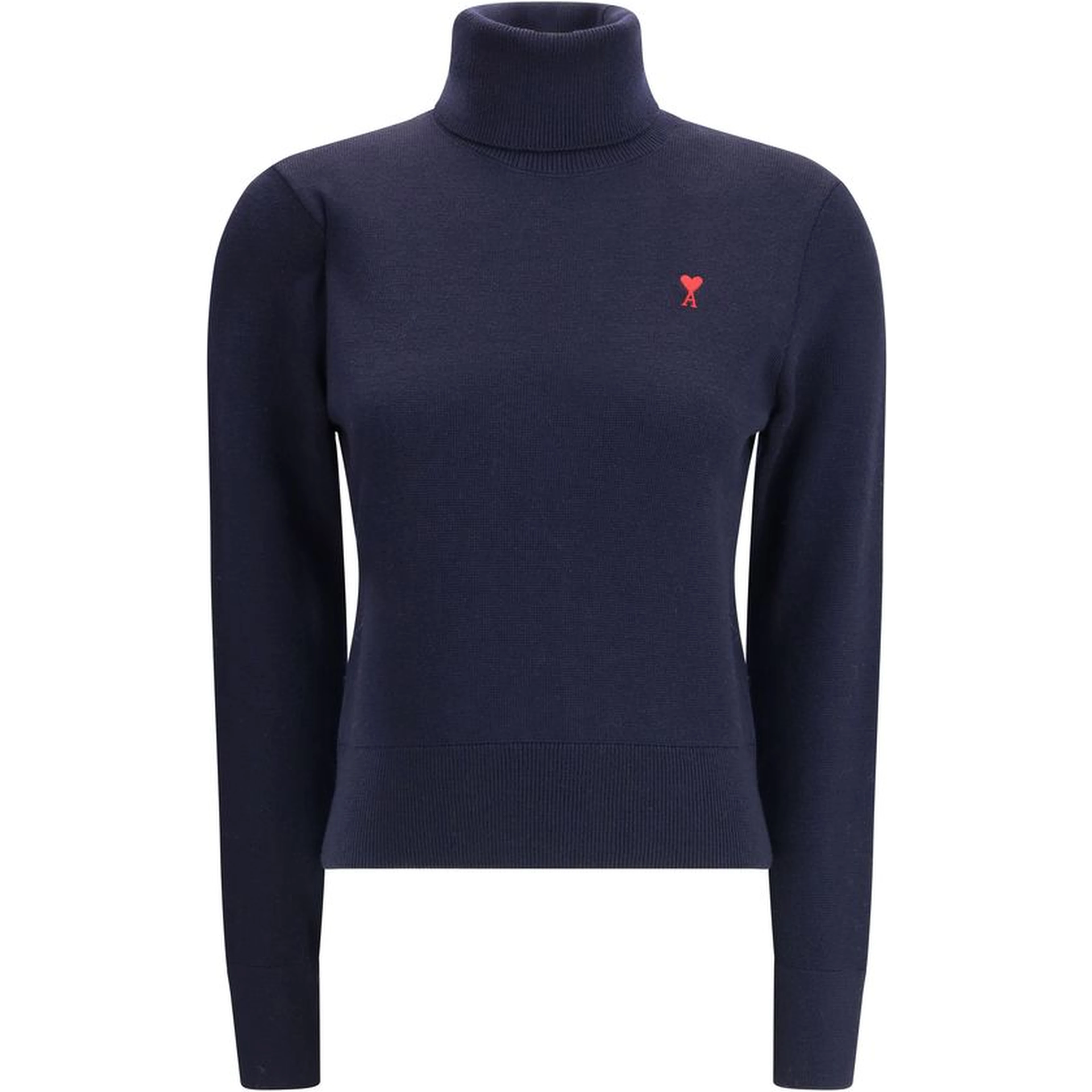 Blue Merino Wool Turtleneck