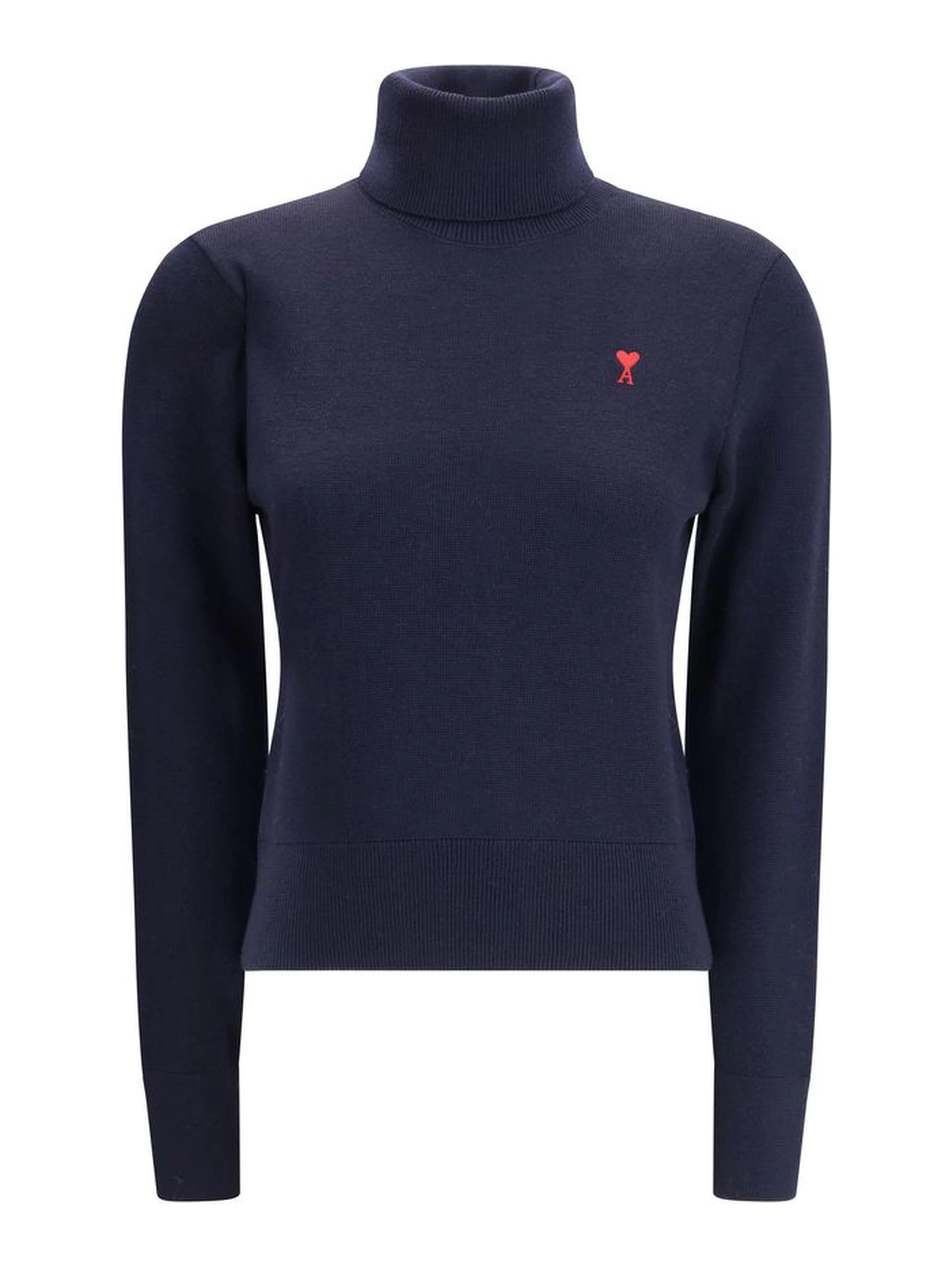 Blue Merino Wool Turtleneck
