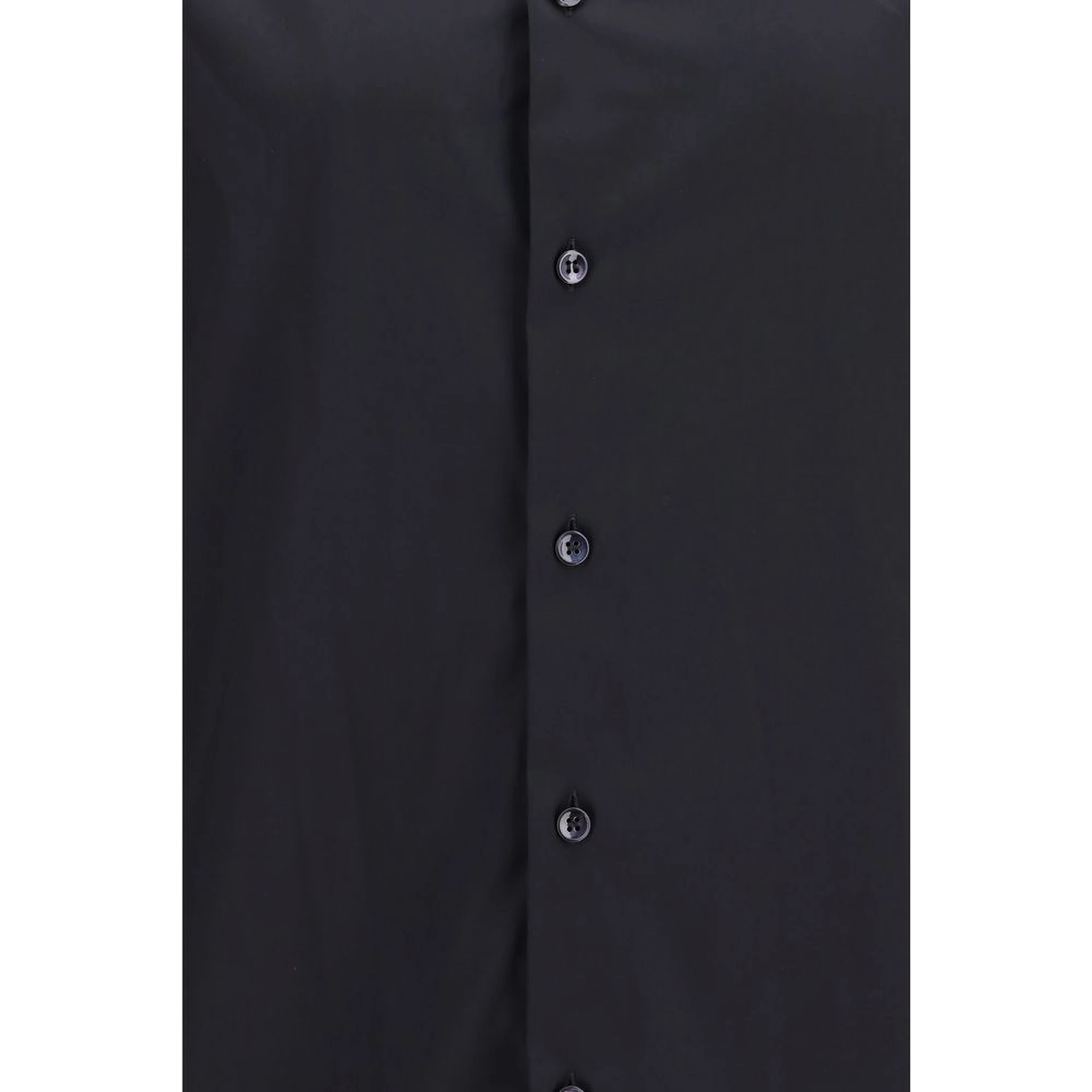 Black Cotton Dress Shirt