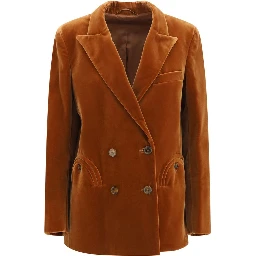 Brown Cotton Blazer
