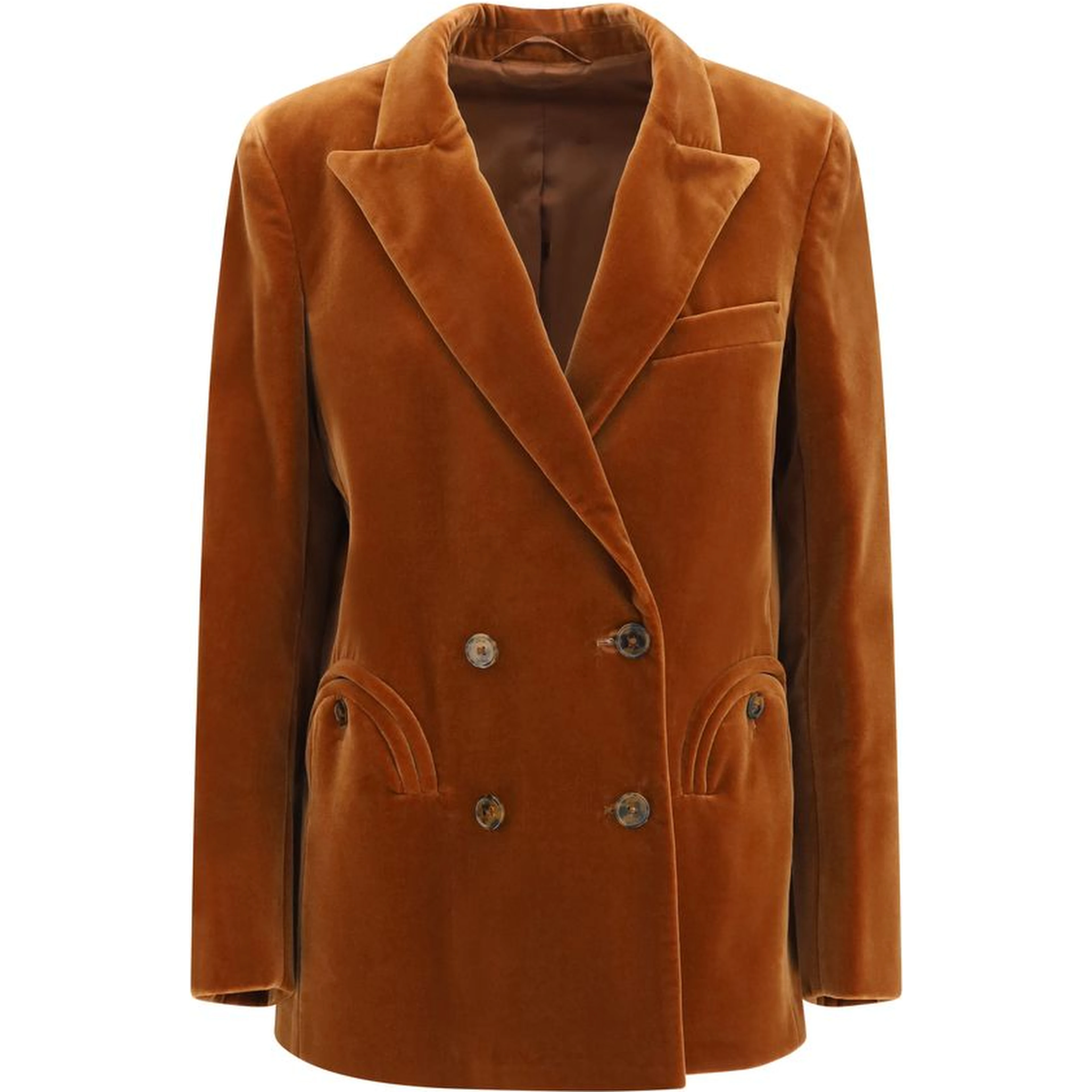 Brown Cotton Blazer