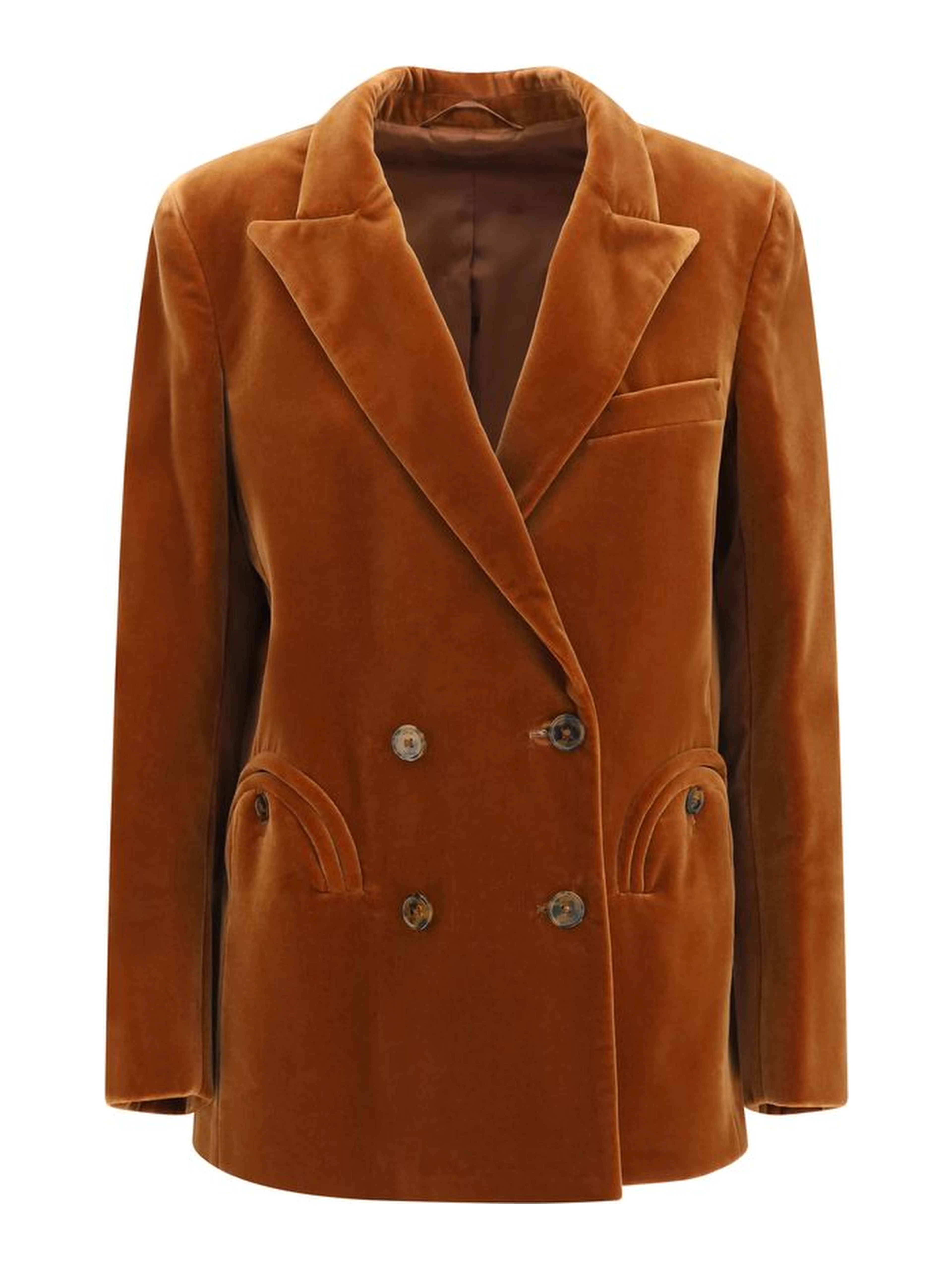 Brown Cotton Blazer