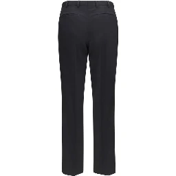 Black Wool Oves Aries Casual Pants