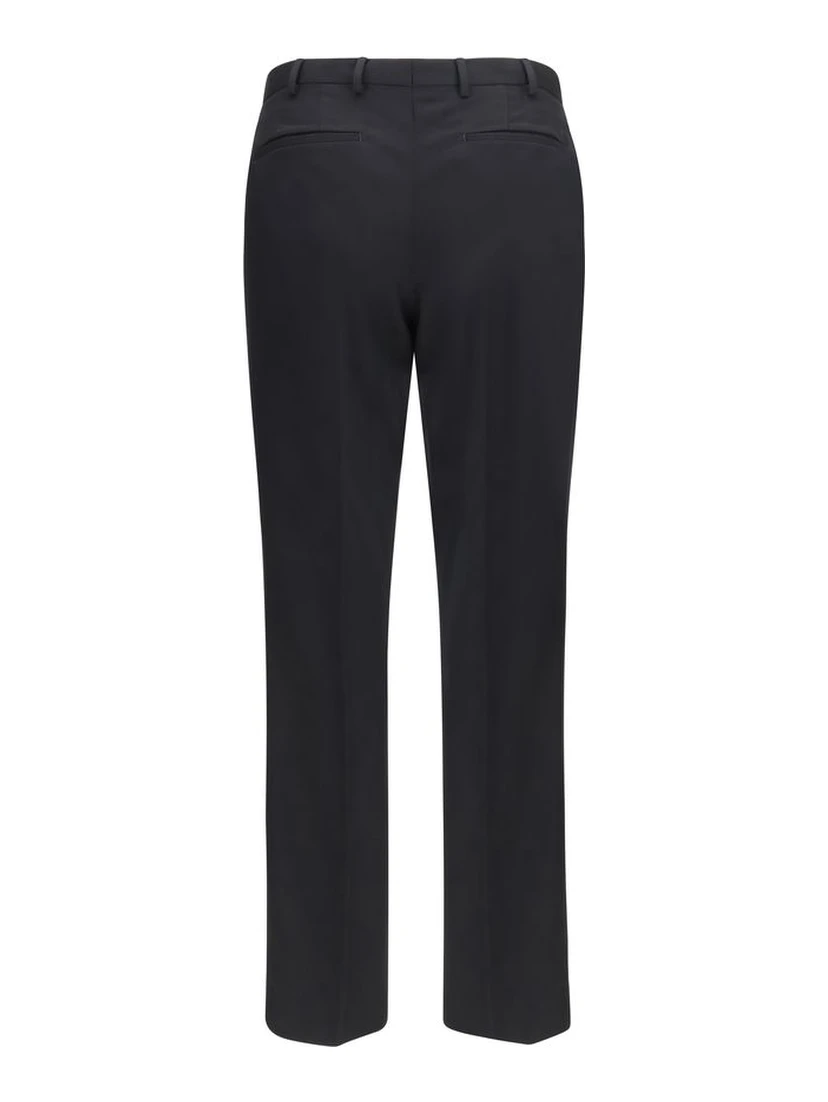 Black Wool Oves Aries Casual Pants