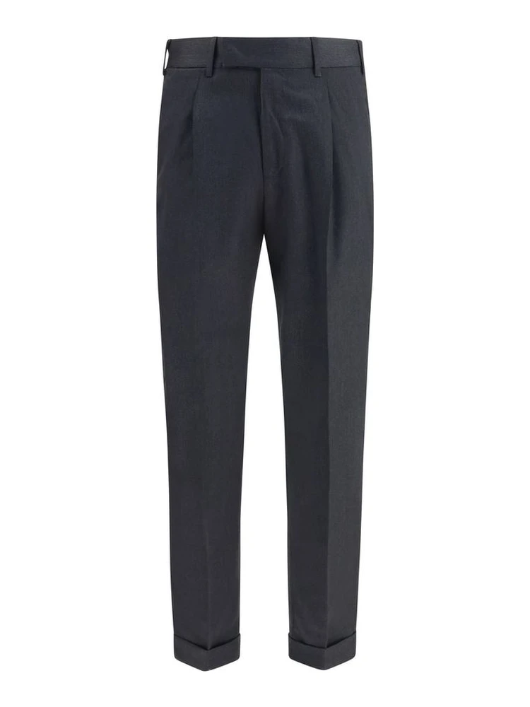 Gray Wool Oves Aries Casual Pants