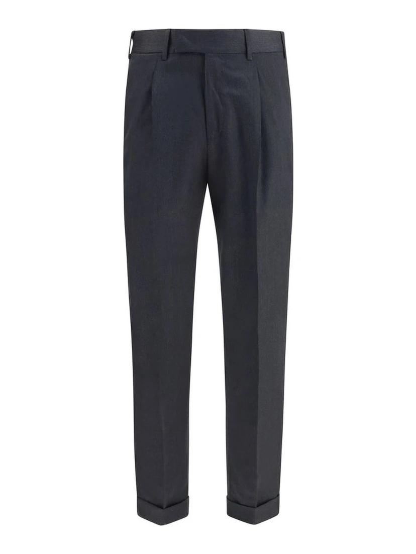 Gray Wool Oves Aries Casual Pants