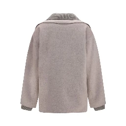 Beige Wool Oves Aries Full-Length Jacket