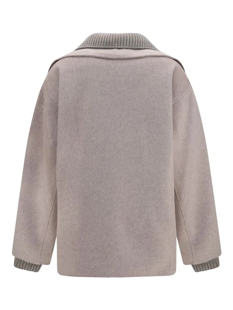 Beige Wool Oves Aries Full-Length Jacket alternative
