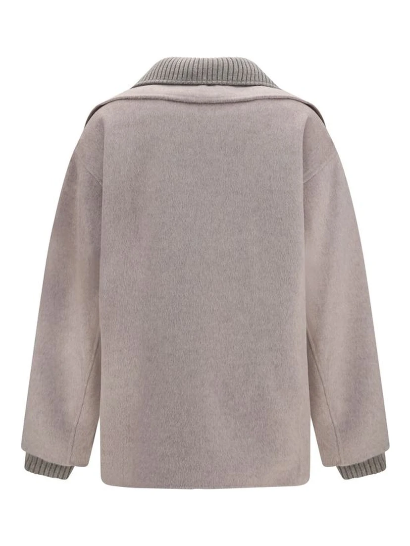 Beige Wool Oves Aries Full-Length Jacket