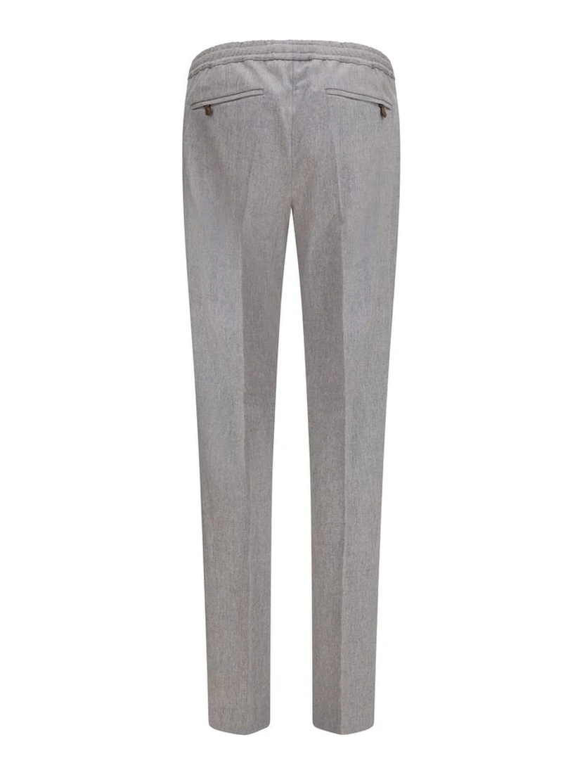 Gray Wool Oves Aries Casual Pants