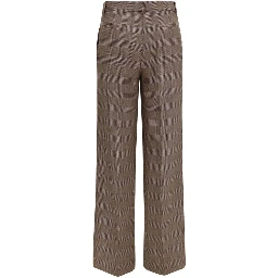 Brown Wool Oves Aries Casual Pants