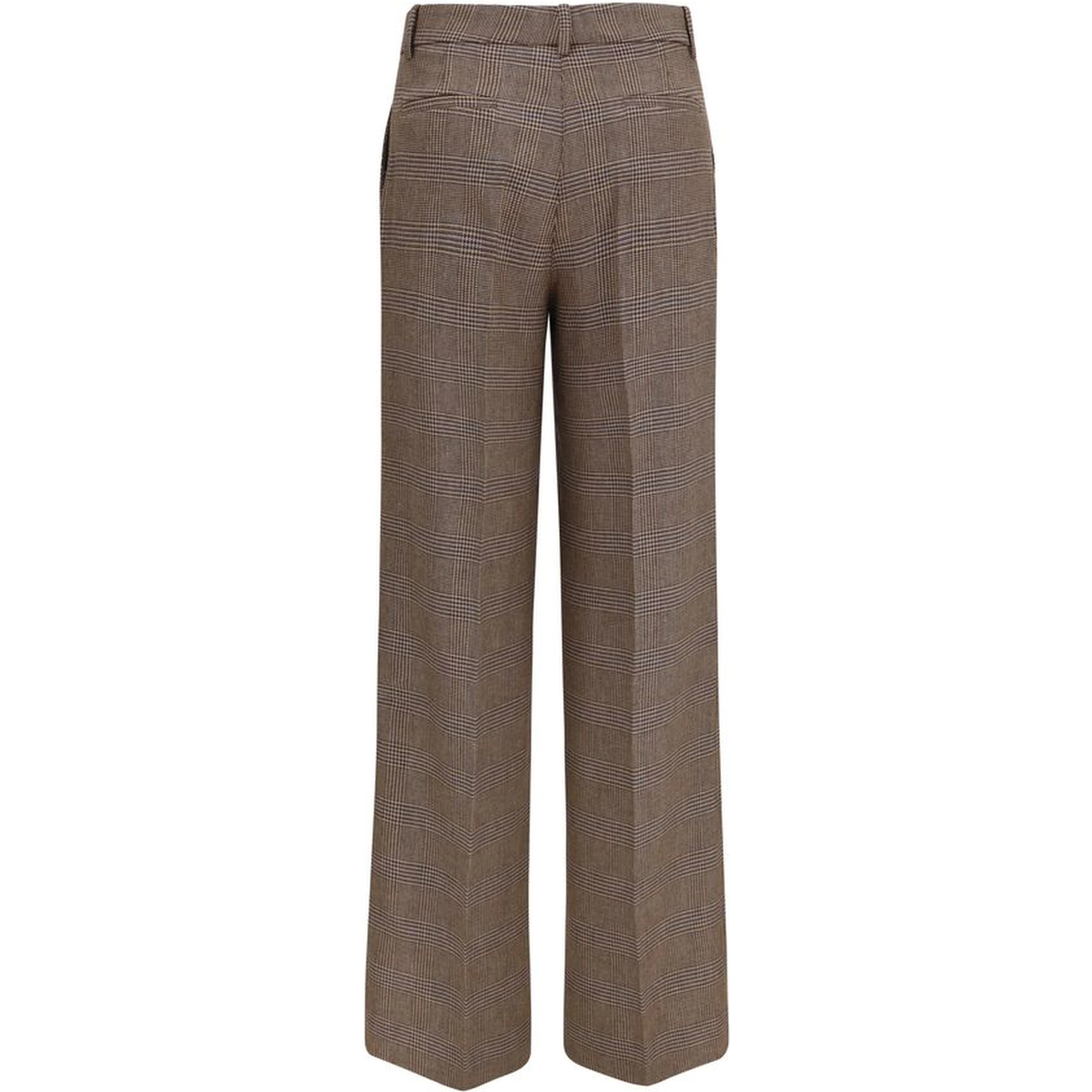 Brown Wool Oves Aries Casual Pants