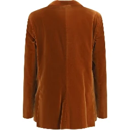 Brown Cotton Blazer