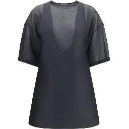 Black Wool Oves Aries Casual Dress