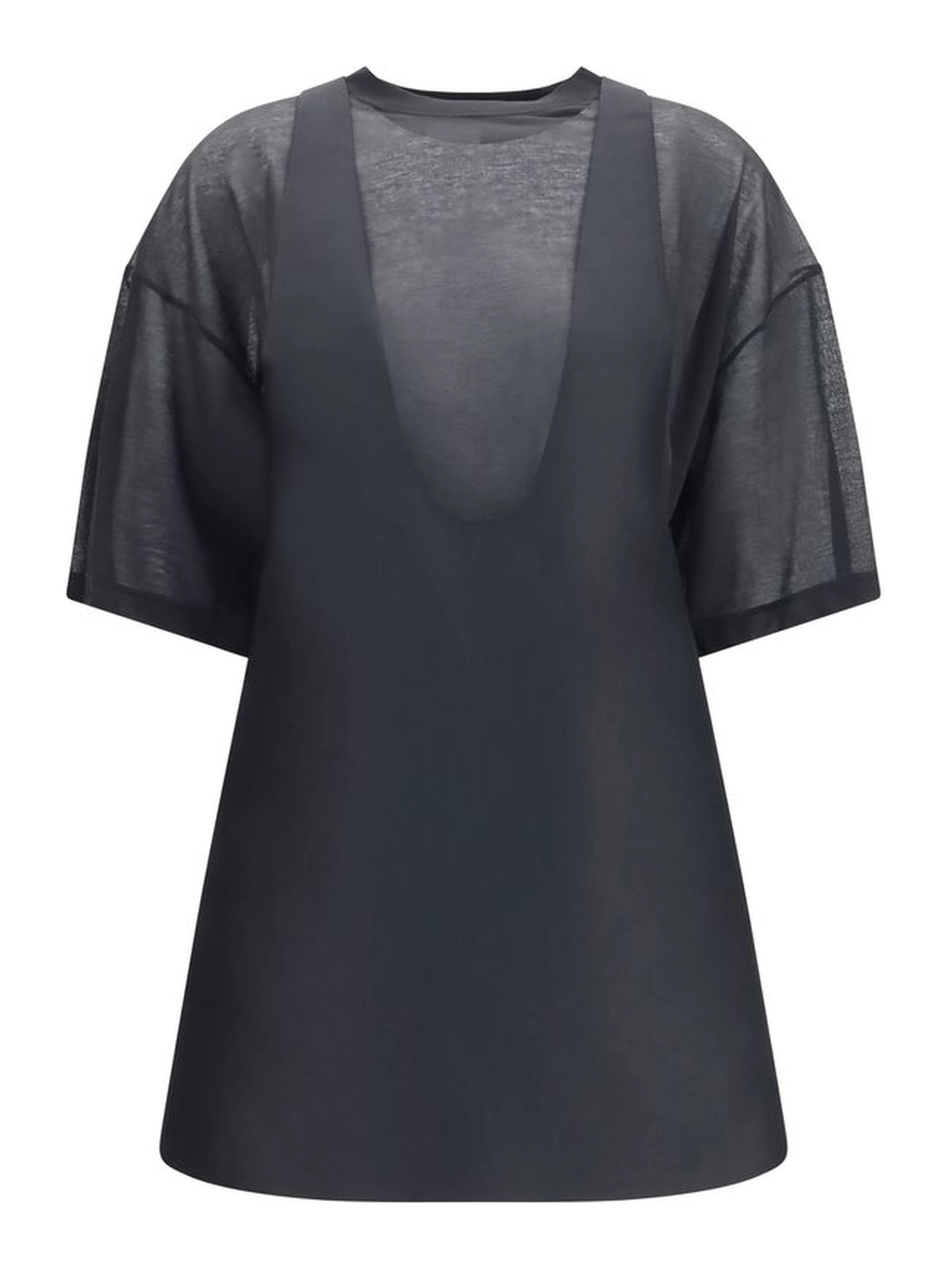 Black Wool Oves Aries Casual Dress