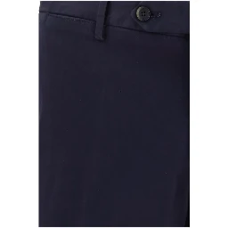 Blue Elastane Casual Pants