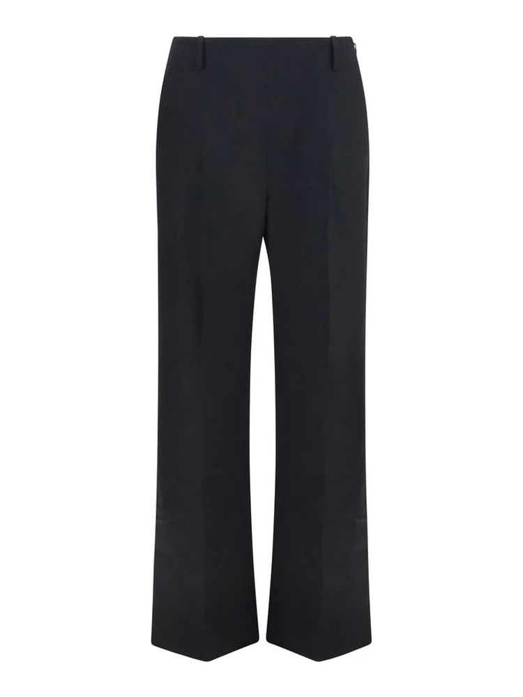 Black Polyester Casual Pants
