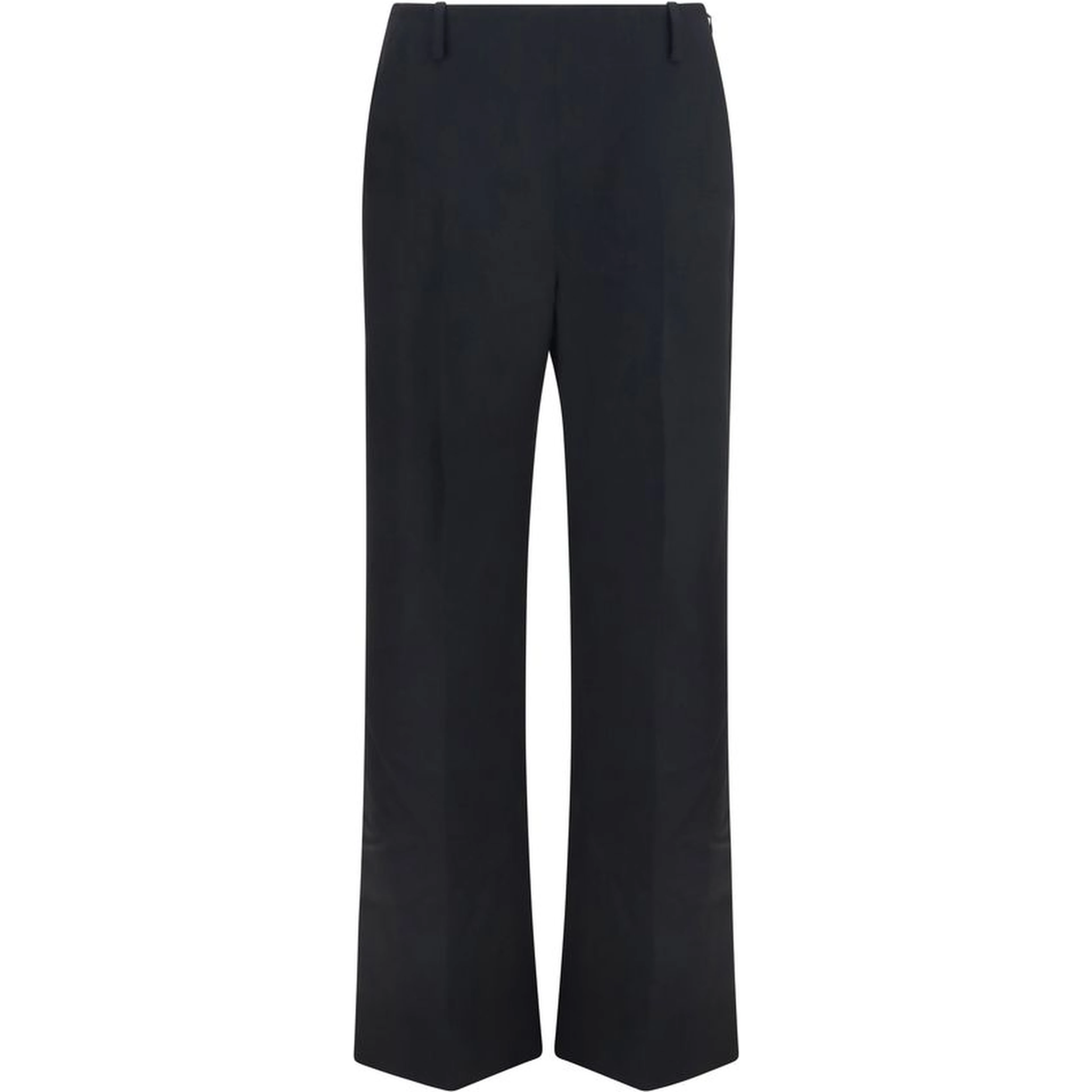 Black Polyester Casual Pants