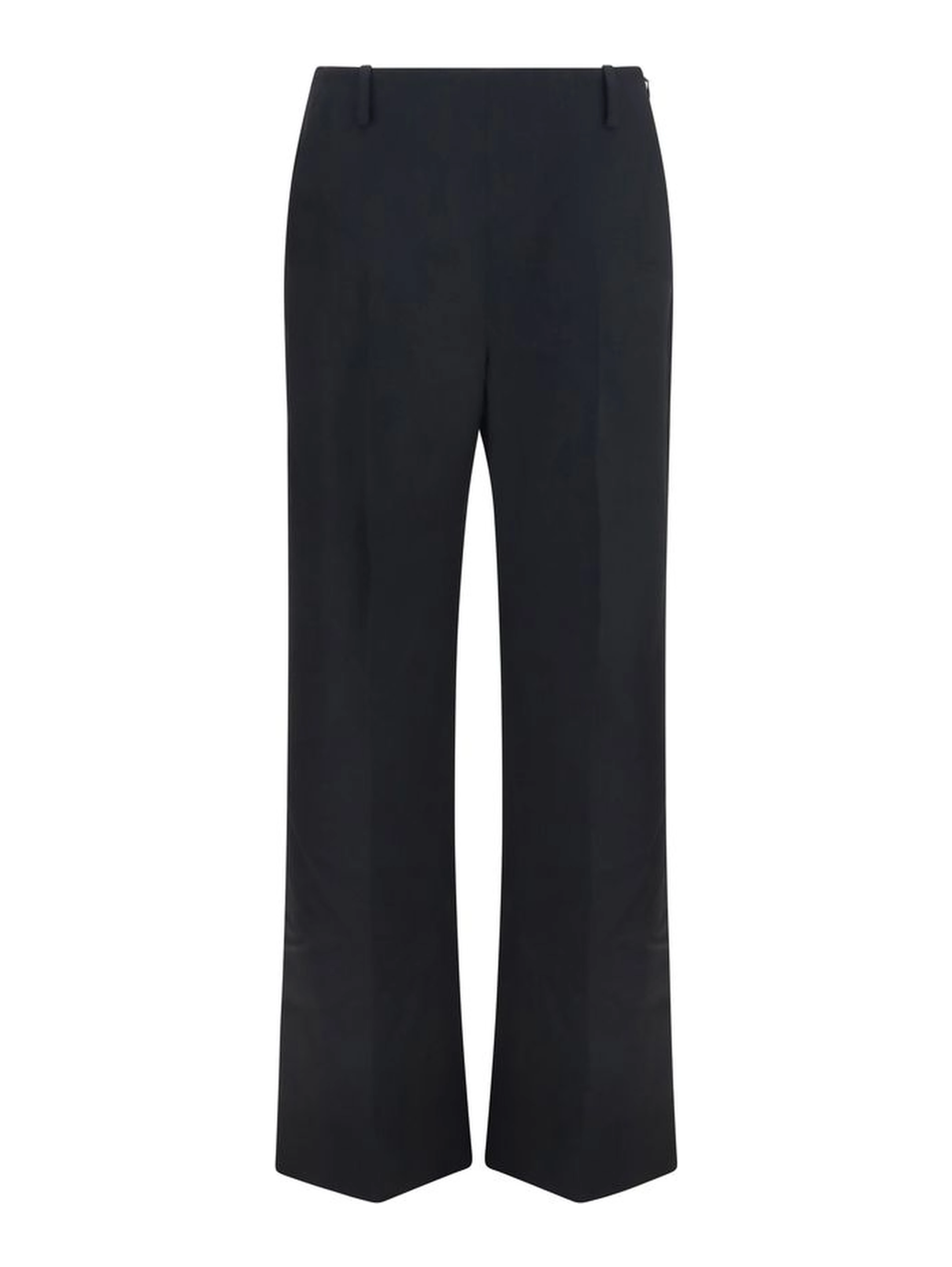 Black Polyester Casual Pants