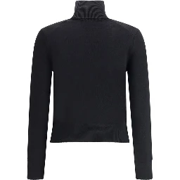 Black Merino Wool Turtleneck