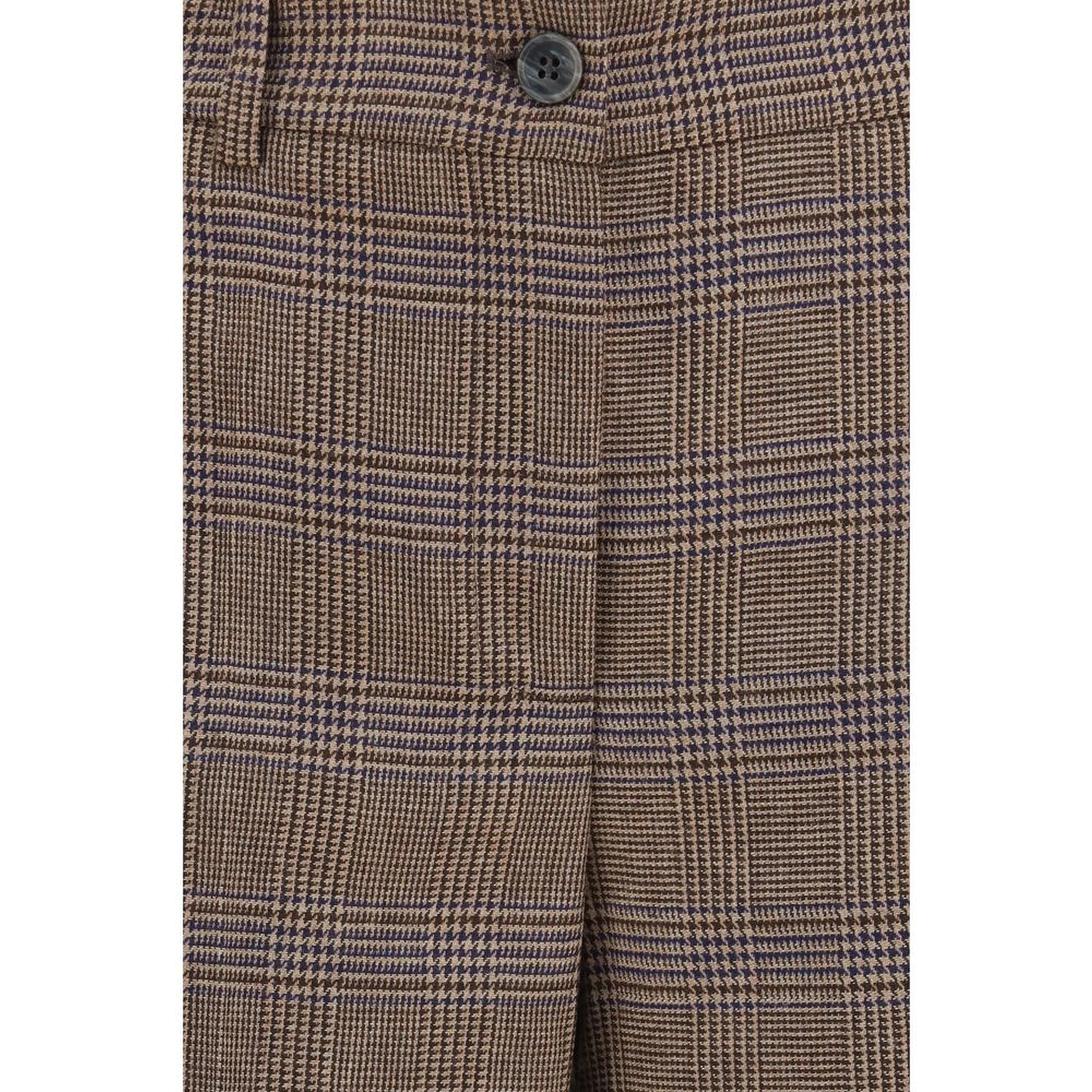 Brown Wool Oves Aries Casual Pants