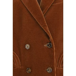 Brown Cotton Blazer