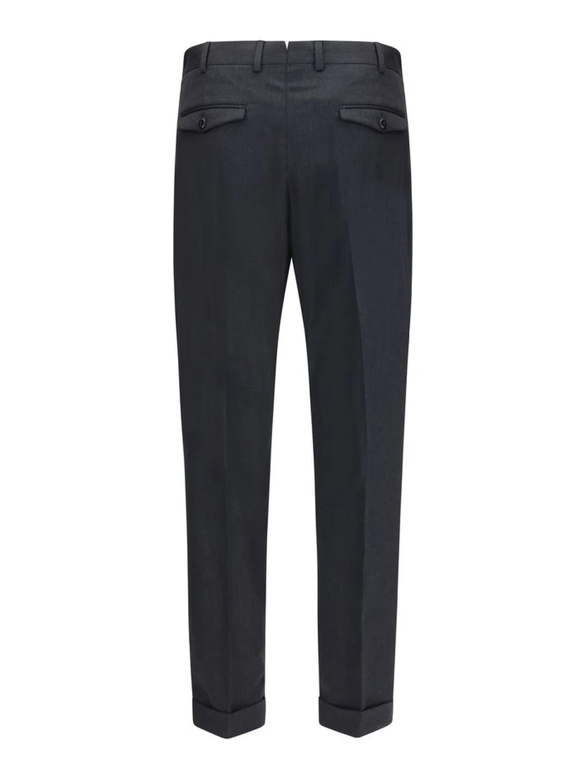 Gray Wool Oves Aries Casual Pants