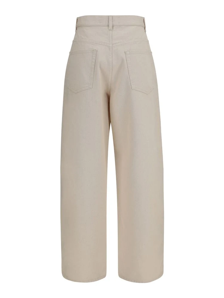 Beige Cotton Straight-Leg Jeans alternative