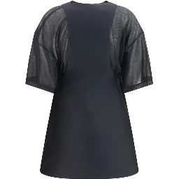 Black Wool Oves Aries Casual Dress
