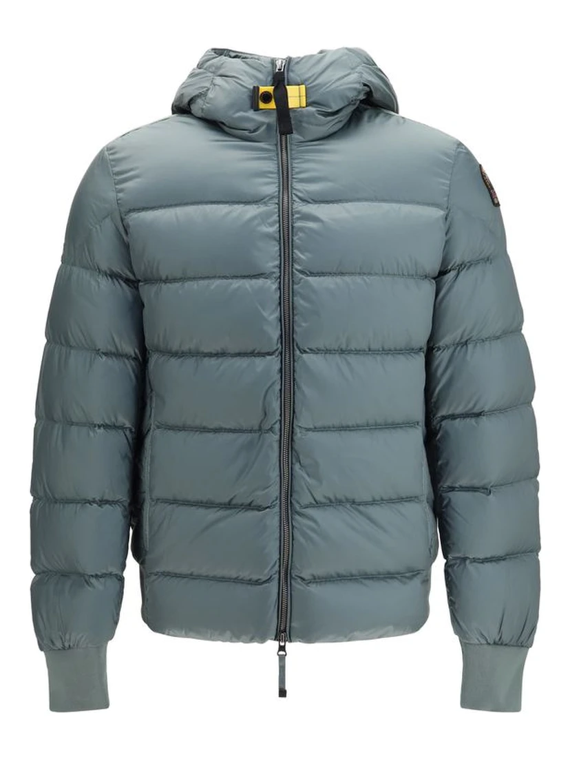 Bicolor Goose Down Full-Length Jacket