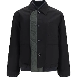 Black Nylon Bomber